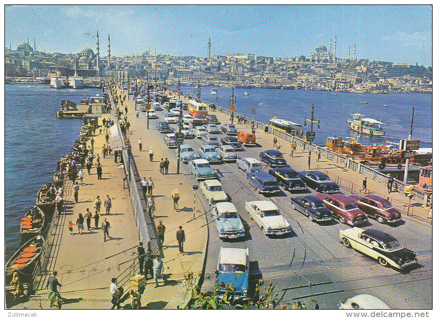 Istanbul - Galata Bridge - Old Cars 1967 - Turchia