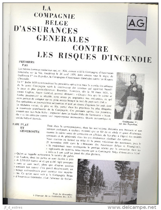 Compagnies belges d'assurances générales. A.G. Bruxelles et divers. Lots de publications et matériel promotion  1949-80