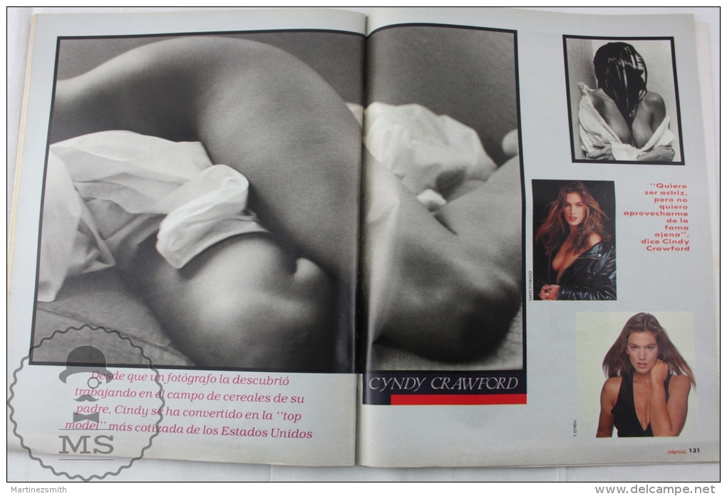 1990 Spanish Men´s Magazine - Cindy Crawford On Cover, Sabrina Salerno - [3] 1991-…