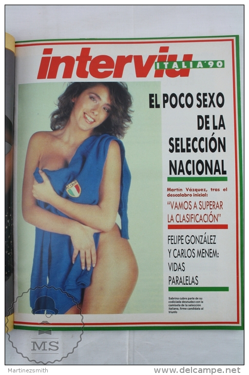 1990 Spanish Men´s Magazine - Cindy Crawford On Cover, Sabrina Salerno - [3] 1991-…