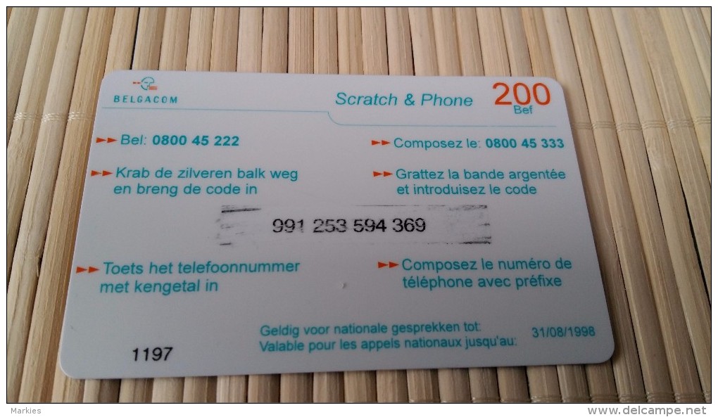 Sratch & Phone Leading In Change Casino Oostende  Used 2 Scans Very Rare - [2] Prepaid- Und Aufladkarten