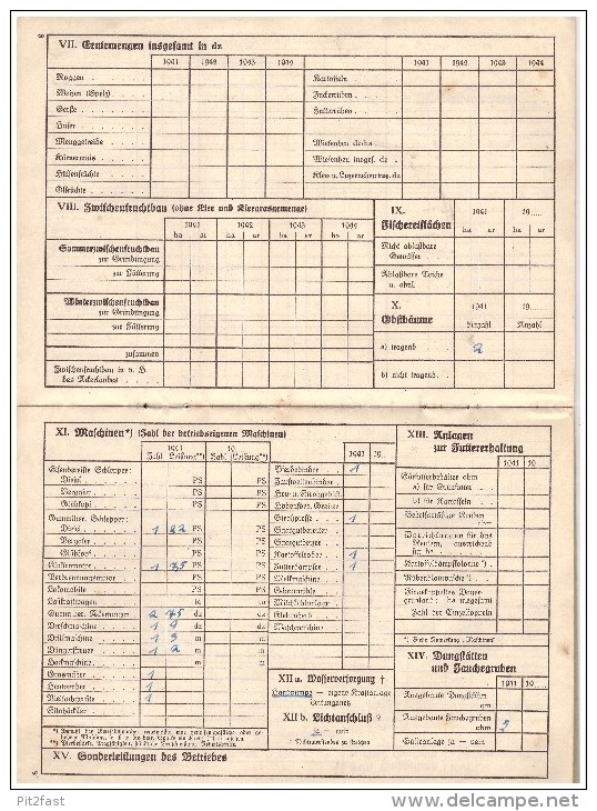 Altes Betriebsbuch , Erich Mönk ,1941/42 , Wusterhausen / Dosse , Ruppin - Kurmark , Landwirtschaft , Agrar , 24 Seiten - Wusterhausen