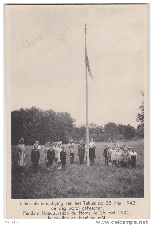 HASSELT-KIEWIT-TEHUIS-RULOT-KINDEREN VAN SPOORWEGMANNEN-CHEMINOTS-28-05-1942-VERZONDEN-ZIE 2 SCANS-MOOI ! ! ! - Hasselt