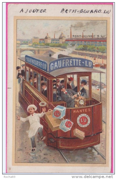 PUB LU - LEFEVRE UTILE - Calendrier , Chromo 1905 - TRAMWAY ,PROTOTYPE - Kleinformat : 1901-20