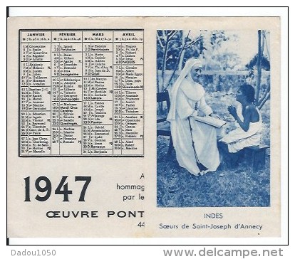 Calendrier De Poche 1947 - Petit Format : 1941-60