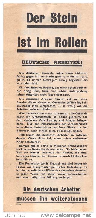 WWII WW2 Propaganda Tract Leaflet Flugblatt, Code XG17, Tatsachen, Die Zu Denken Geben, FREE SHIPPING WORLDWIDE - Zonder Classificatie