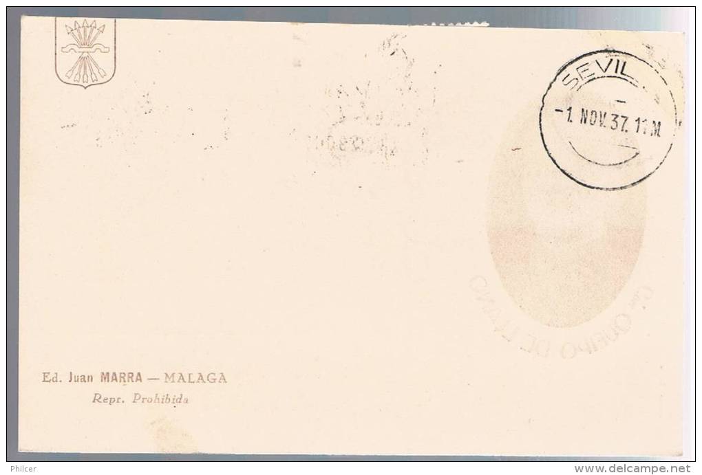 Espa&ntilde;a, 1937, Tarjeta Postal General Queipo De Llano - Lettres & Documents