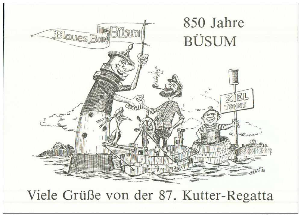 R 850 Jahre Büsum Viele Grüsse Von Der 87. Kutter-Regatta - Private Postcards - Mint