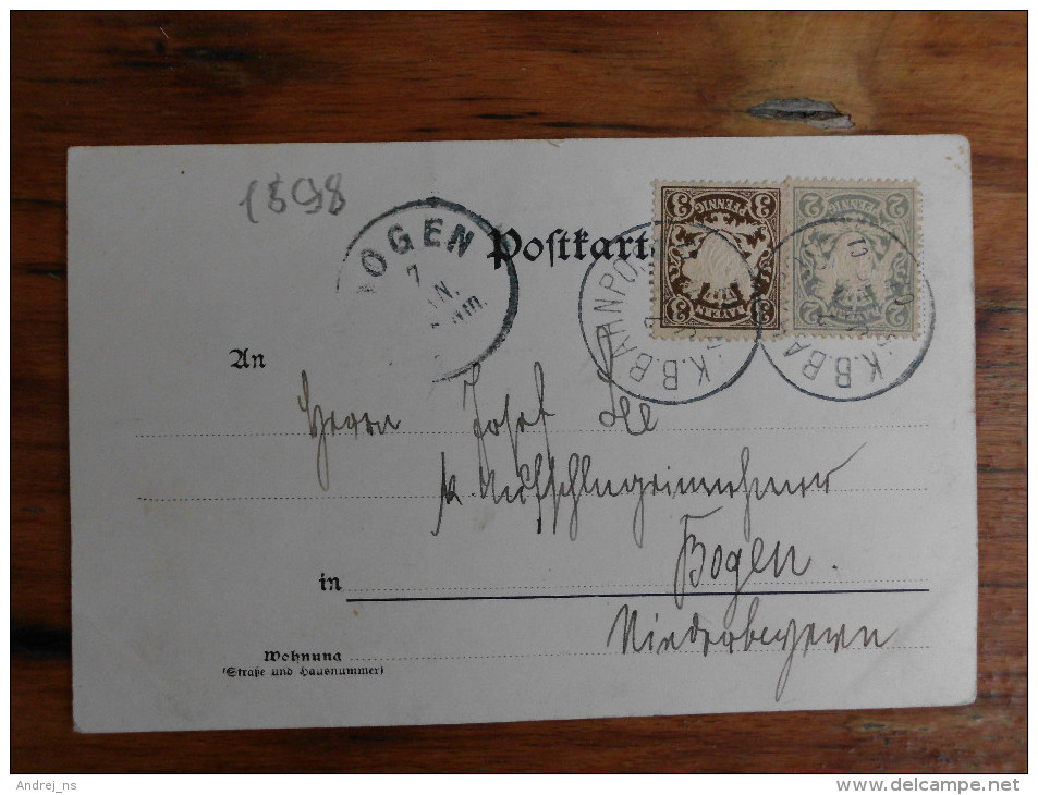 Gruss Aus Marquariststein 1898 Litho - Traunstein