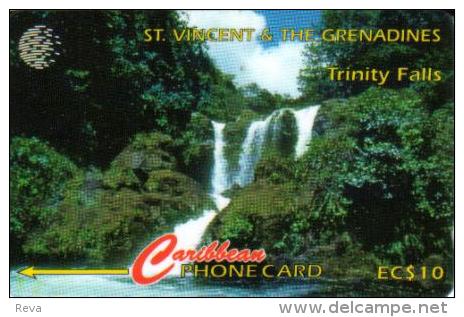 ST. VINCENT & THE GRENADINES $10 TRINITY WATERFALLS LANDSCAPE STV-13A READ DESCRIPTION !! - Saint-Vincent-et-les-Grenadines