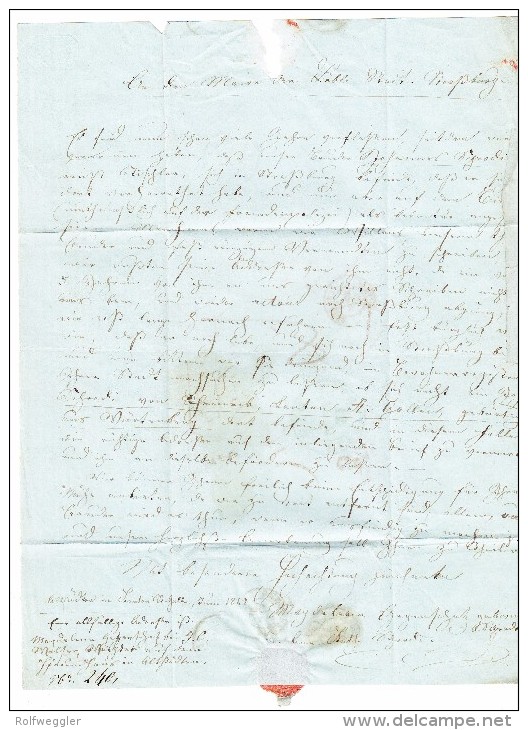 Heimat SG Altstädten 21.6.1842 Grün Brief Nach Strassburg Verschiedene Taxen Und Transit Stempel - ...-1845 Préphilatélie