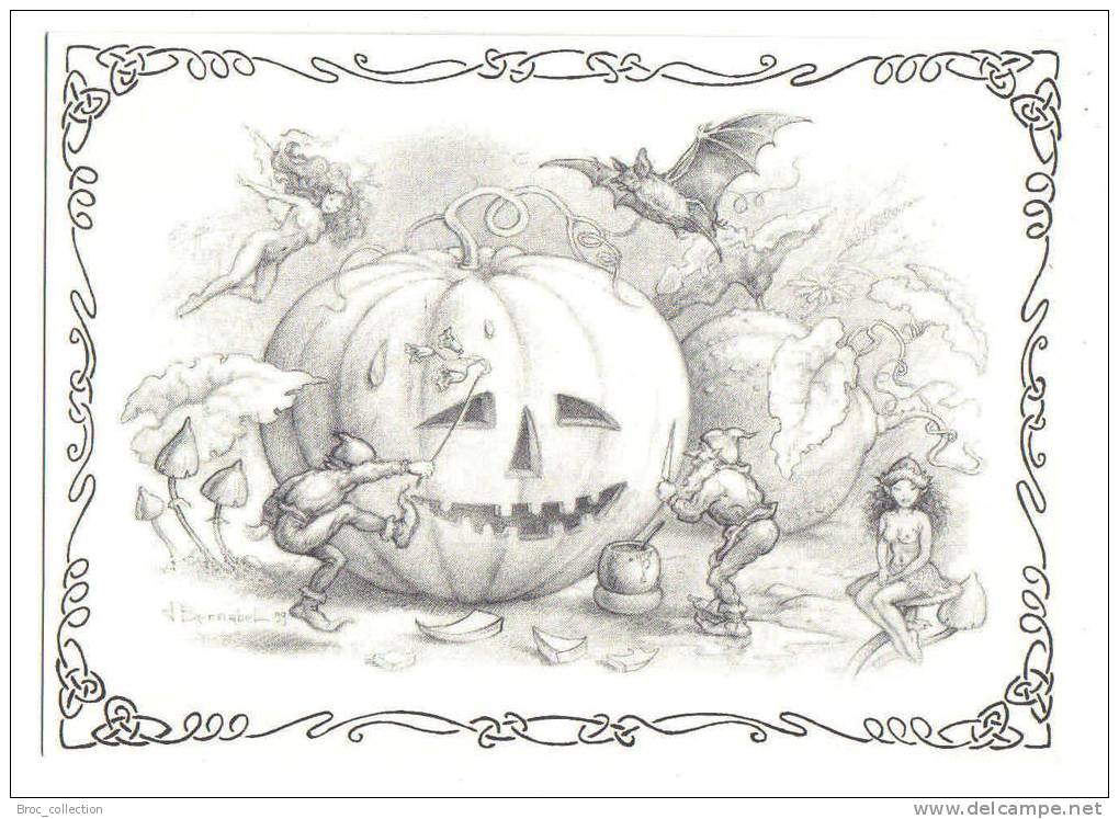 Halloween, Samain, Fées, Lutins, Elfes, Citrouilles, Joël Bernabel Pour "S Comme Sorcière" De Marie Des Bois - Halloween