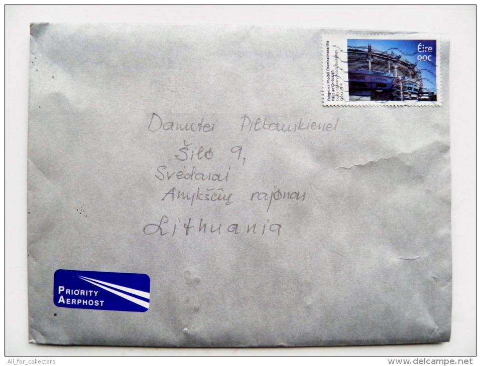 Cover From Eire Ireland To Lithuania Building - Storia Postale