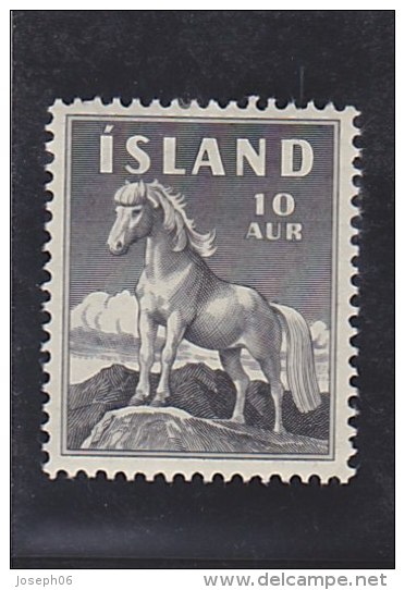 ISLANDE    1958-60  Y.T. N° 283  NEUF*  Charnière - Ungebraucht
