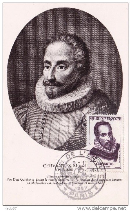 France N°1134 - Cervantes - Carte Maximum - 1950-1959