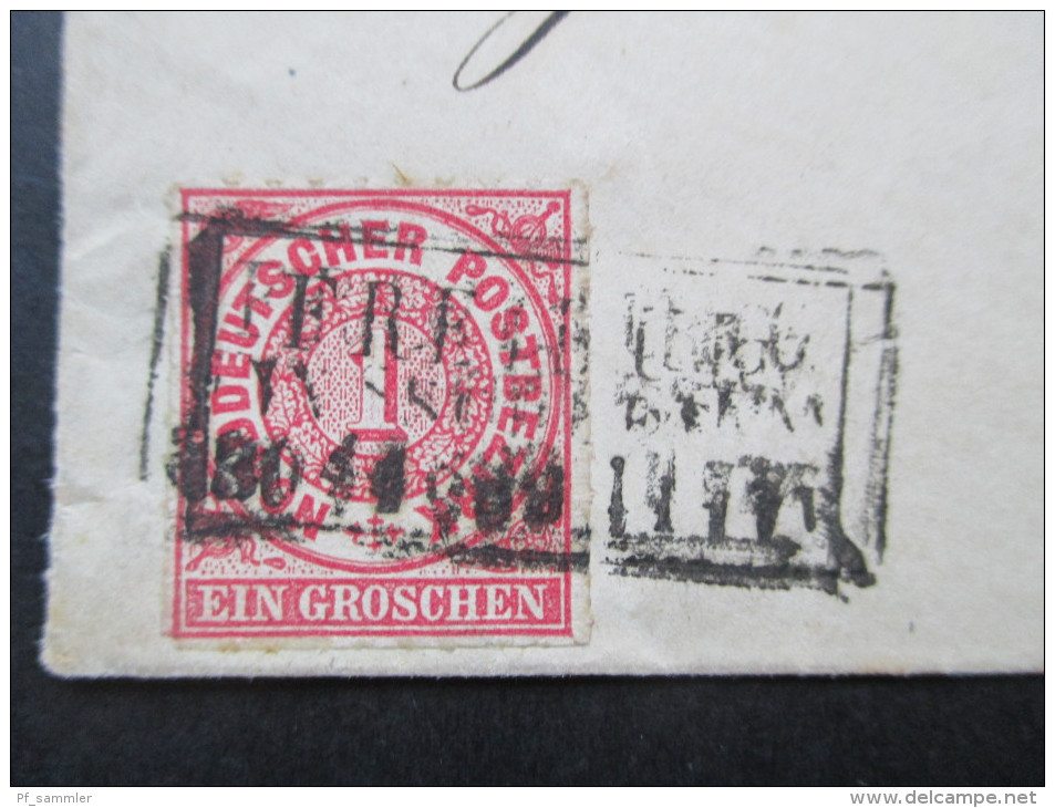 AD Nordd. Postbezirk 1869 Michel Nr. 4 EF Von Freiburg In Schlesien Nach Waldenburg. Interessanter Beleg!! - Storia Postale