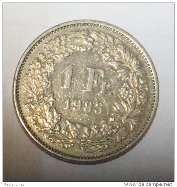 Suisse  Switzerland 1 Francs 1983    (  2 Scans ) *  L3 - Autres & Non Classés