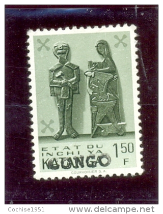 1961 KATANGA Y &amp; T N° 55 Surchargé CONGO ( ** ) Gomme Intacte. - Katanga