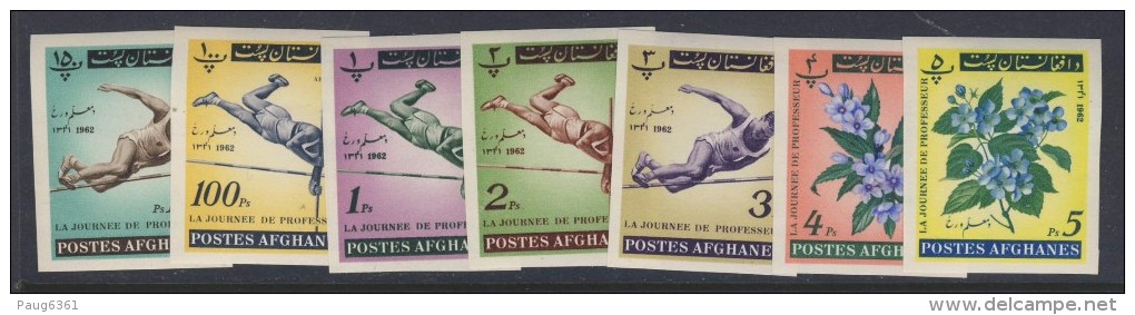 AFGHANISTAN 1962 JOURNEES DU PROFESSEUR-FLEURS NON DENTELES  YVERT  N°  NEUF MNH** - Afghanistan