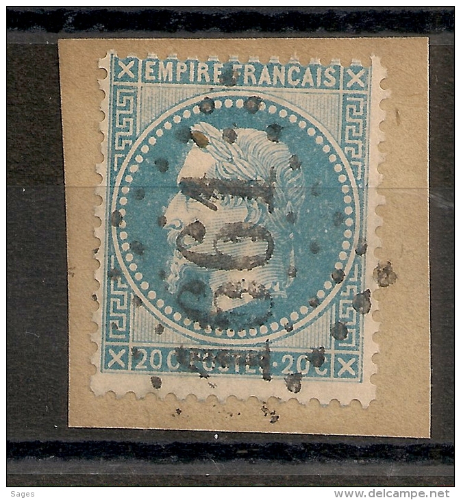 78 B2, 8° état. Planchage Napoléon Lauré. GC 1661 GIVORS Rhone. - 1863-1870 Napoleon III With Laurels