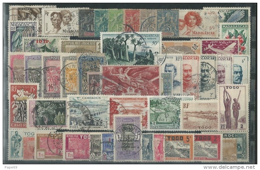 105 Timbres Différents Oblitérés De Colonies Françaises, L´ensemble TB - Bénin – Dahomey (1960-...)