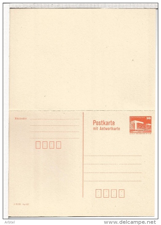 ALEMANIA DDR ENTERO POSTAL DOBLE - Other & Unclassified
