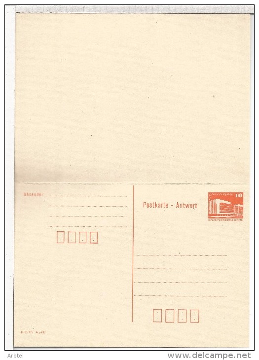 ALEMANIA DDR ENTERO POSTAL DOBLE - Otros & Sin Clasificación