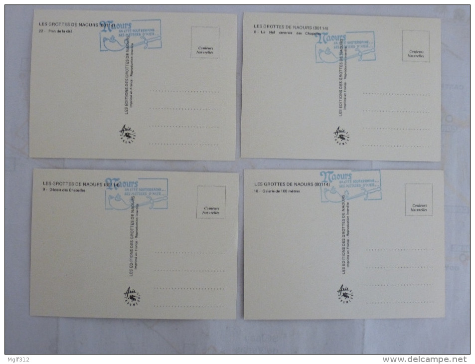 NAOURS (80) - Les Grottes De Naours - LOT De 4 CPM - Voir Les Scans Recto Verso - Naours