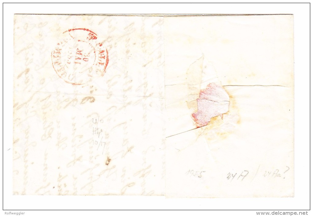 Heimat SG Rapperswyl 29.5.1855 Mit 15Rp. Strubel Auf Brief Nach St. Fiden - Lettres & Documents