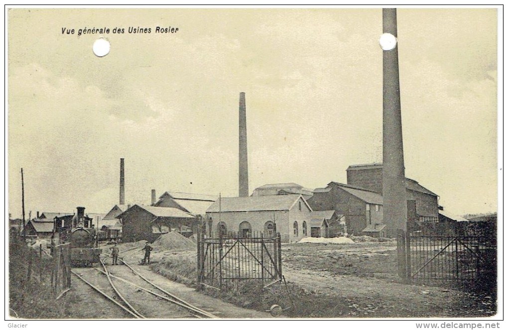 Frasnes-lez-Anvaing - Moustier - Vue Générale Des Usines Rosier - Train - Frasnes-lez-Anvaing