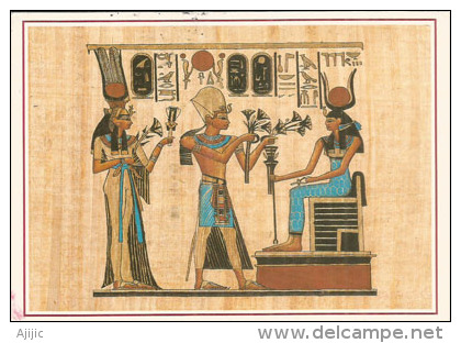 EGYPTE. EXPO MILAN 2015,belle Carte Postale Du Pavillon Egyptien (Ramsès II & Nefertary)avec Tampon Officiel EXPO MILANO - Museums