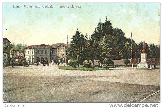 Luino(Varese)-Monumento A Garibaldi Ferrovia Elettrica - Luino