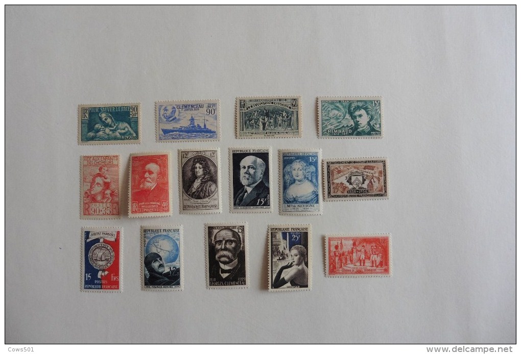 France : 15 Timbres Neufs - Collections