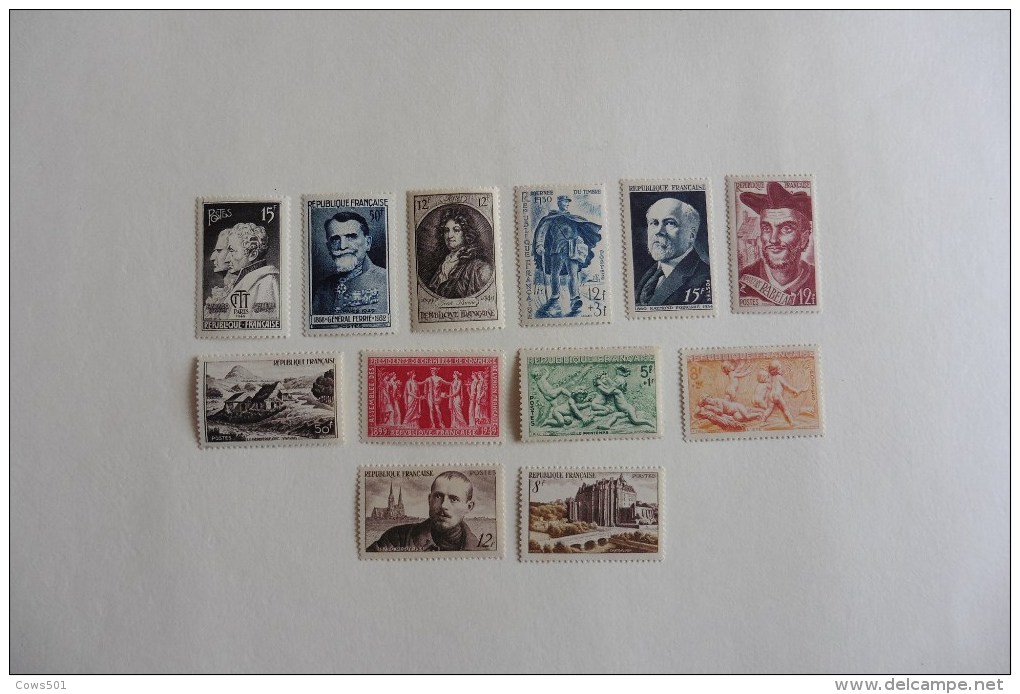 France :12 Timbres Neufs - Colecciones Completas