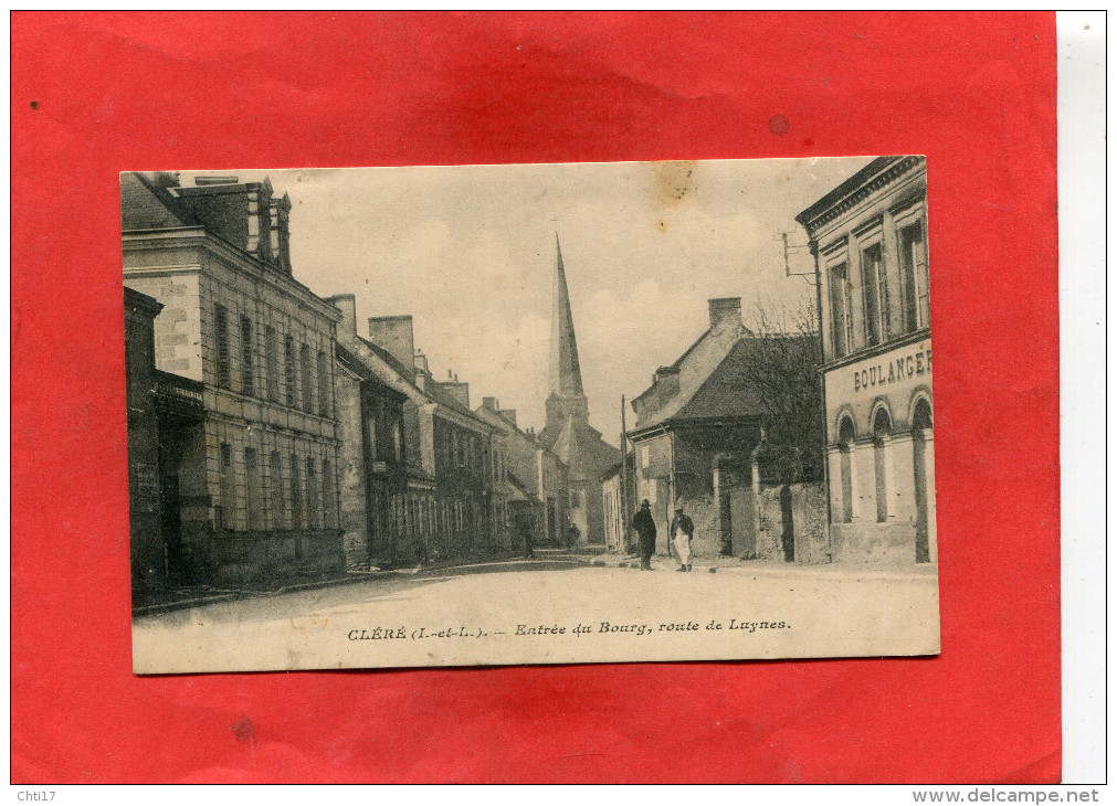 CLERE LES PINS / ARDT CHINON     1910    ROUTE DE LUYNES    OUI - Cléré-les-Pins