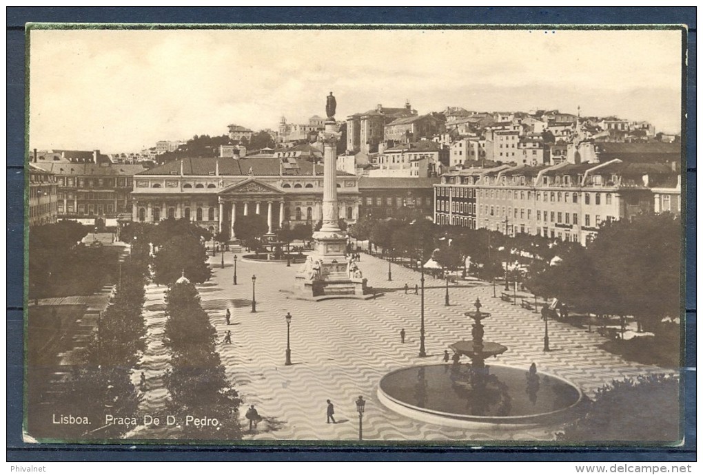 1927 , PORTUGAL , LISBOA , PRAÇA DE DON PEDRO , CIRCULADA A INGLATERRA - Lisboa