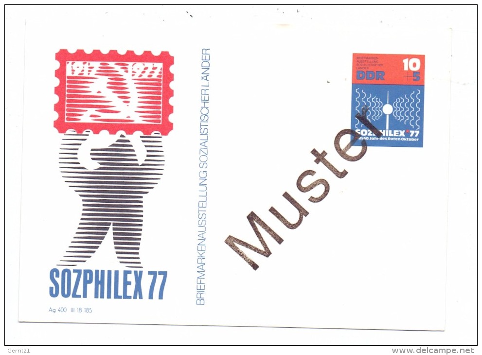 DDR - 1977, GA P 82, Sozphilex - Muster - Postcards - Mint