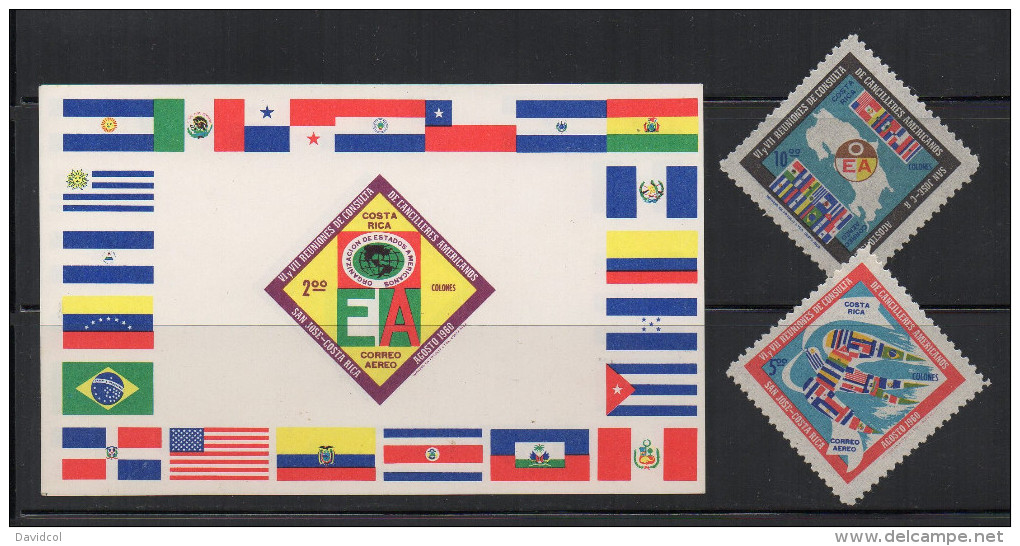 P774.-. COSTA RICA . 1960. SCOTT # : C295-297. MH - FLAGS / BANDERAS . CAT VAL :US$ 11.00 - Stamps