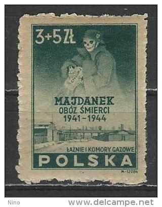 Poland. Scott # B 45 MLH. Majdanek Prison. 1946 - Unused Stamps