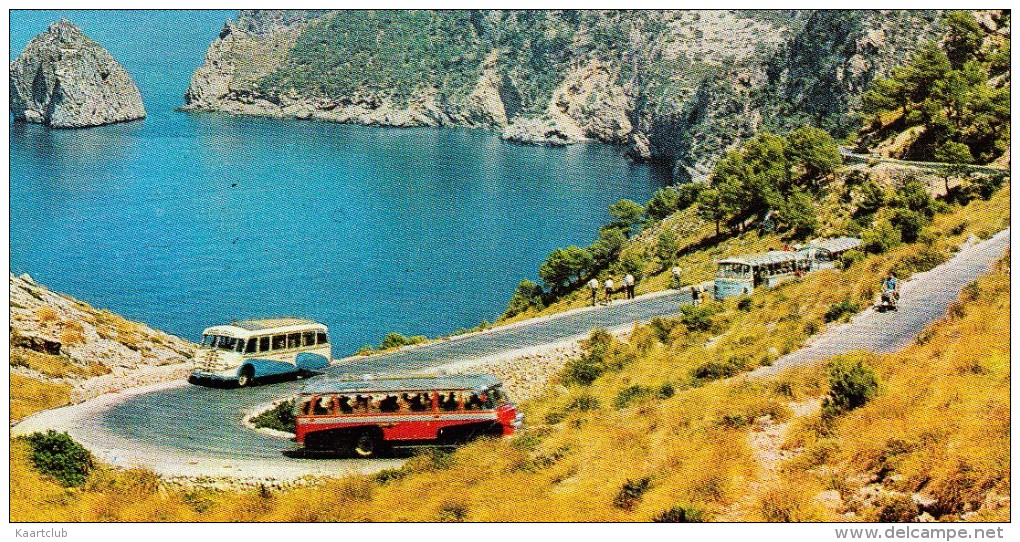 Mallorca: 4x OLDTIMER AUTOBUS / REISEBUS / TOURINGCAR  - Pollensa - (Baleares, Espana/Spain) - Bus & Autocars