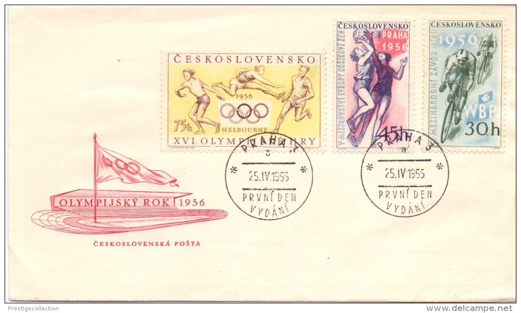 CZECHOSLOVAKIA OLYMPIJSKY ROK 1956 REGISTRED MAIL  (F160080) - Hiver 1956: Cortina D'Ampezzo