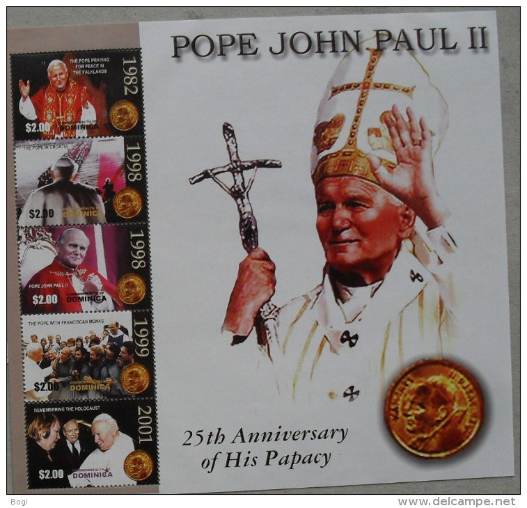 Dominica 2004 Pope John Paul II 25TH Anniversary Of His Papacy - Dominica (1978-...)