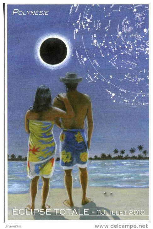 Entier Postal De 2010 Sur CP Avec Timbre Et Illust. "Eclipse Totale - 11 Juillet 2010" - Postal Stationery