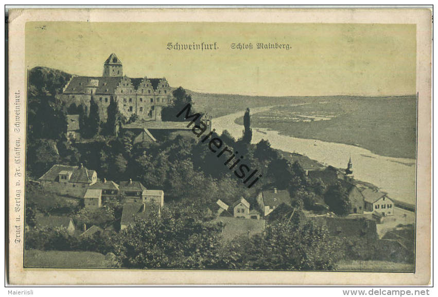 Schweinfurt - Schloss Mainberg - Gel. 1908 - Verlag Fr. Classen Schweinfurt - Schweinfurt