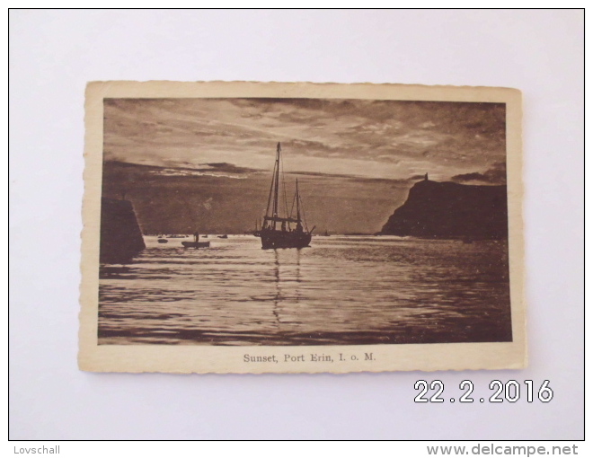 I.o.M. - Sunset, Port Erin.  (16 - 8 - 1929) - Isle Of Man