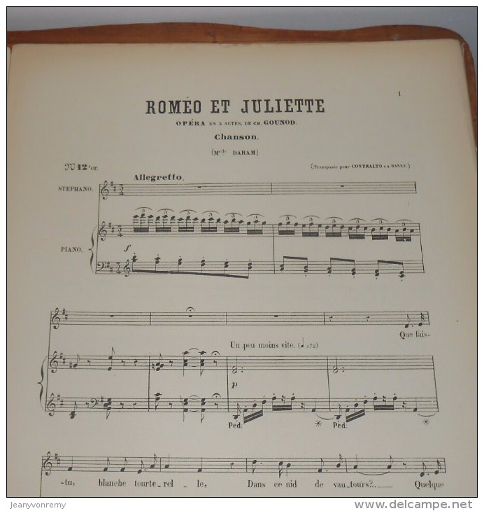 Partition Ancienne. Roméo Et Juliette. Opéra En 5 Actes. Gounod. - Partitions Musicales Anciennes