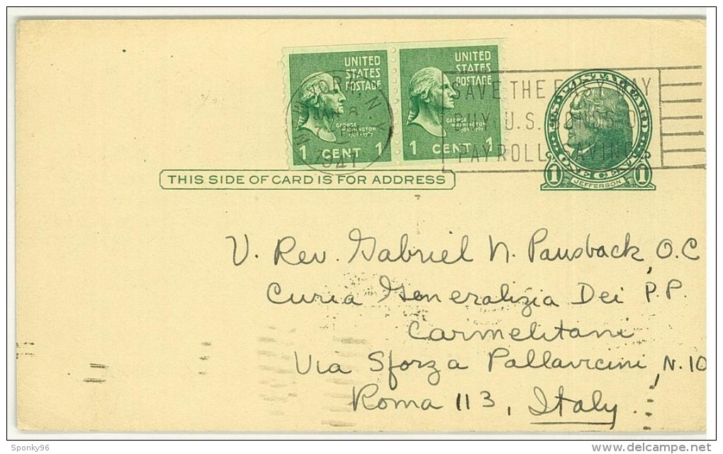 STORIA POSTALE - AMERICA - UNITED STATES POSTAGE - AMERICAN ESPERANTIST - NEW YORK - ANNO 1911 - SAVE THE EASY WAY BUY U - Altri - America