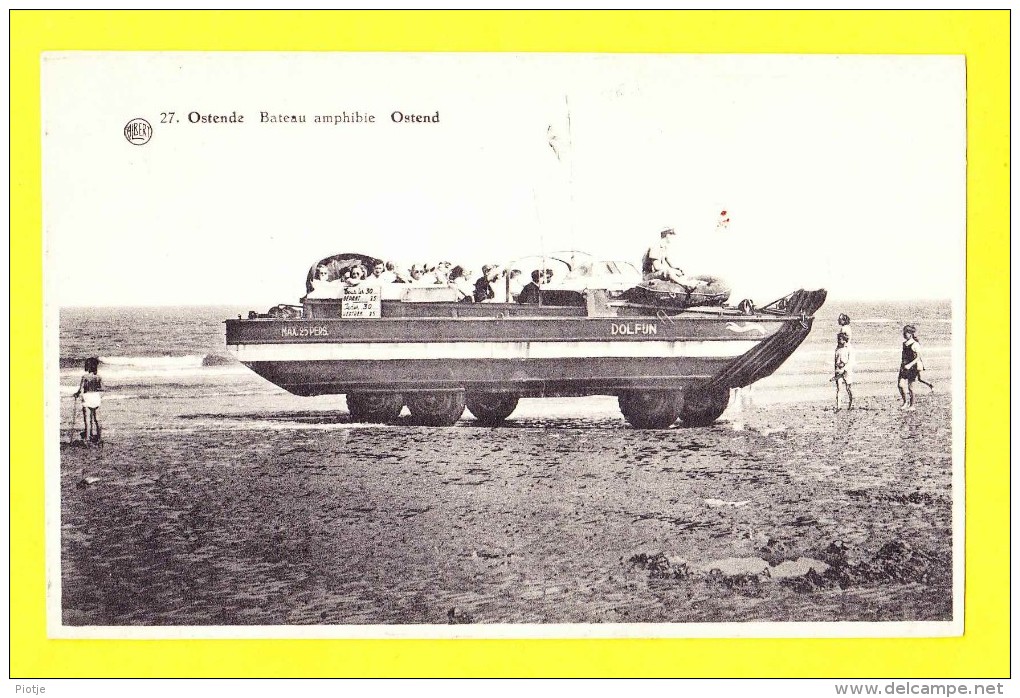 * Oostende - Ostende - Ostend (Kust - Littoral) * (Albert, Nr 27) Bateau Amphibie, Boat, Boot, Strand, Plage, Beach Rare - Oostende
