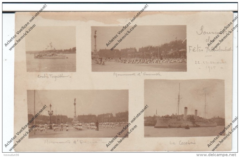 Bordeaux ? Carte Photo - Souvenir Des Fêtes Présidentielles 22.23.24 Avril 1905 - Bordeaux