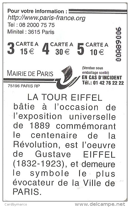 *FRANCIA -  PARKING CARD* - Usata - Altri & Non Classificati